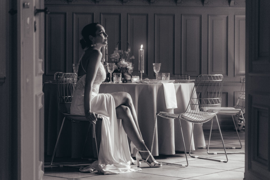 old money wedding editorial bride candlelight elegant timeless wedding photography